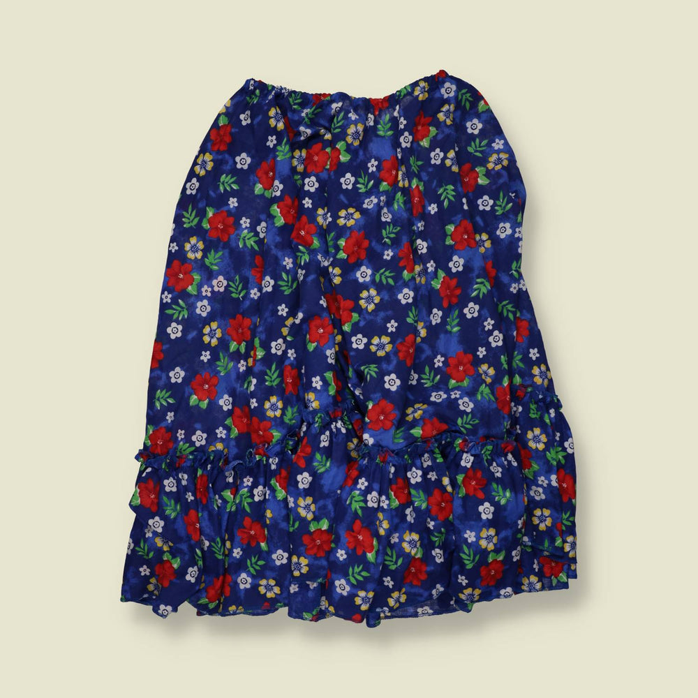 1980s | Full Circle Skirt | Floral Print - w32