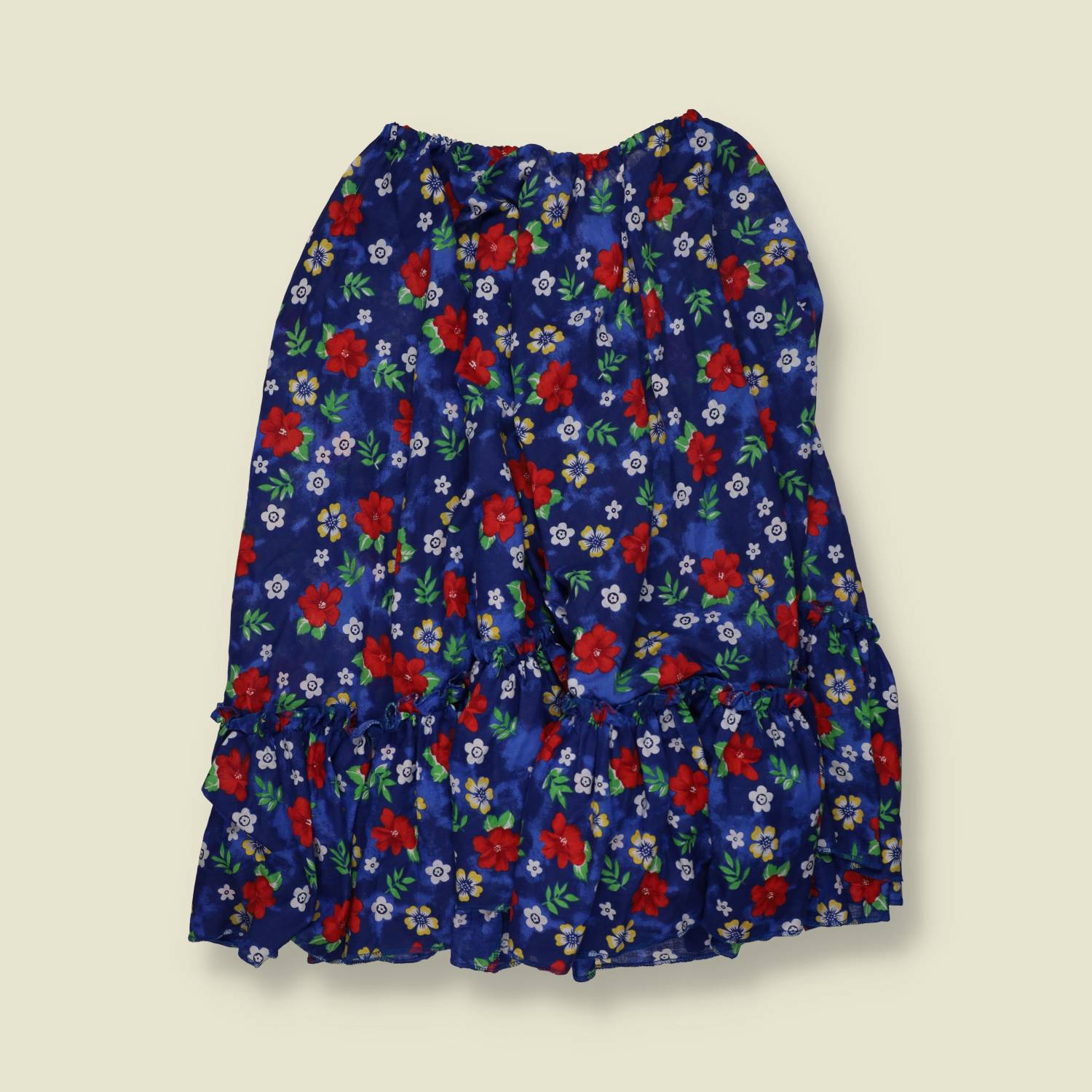 1980s | Full Circle Skirt | Floral Print - w32