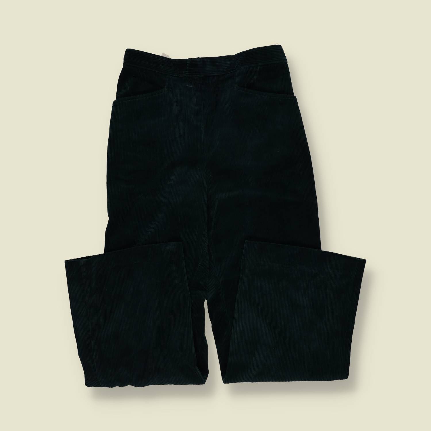 1970s | Flared Corduroy Trousers | Green - w28