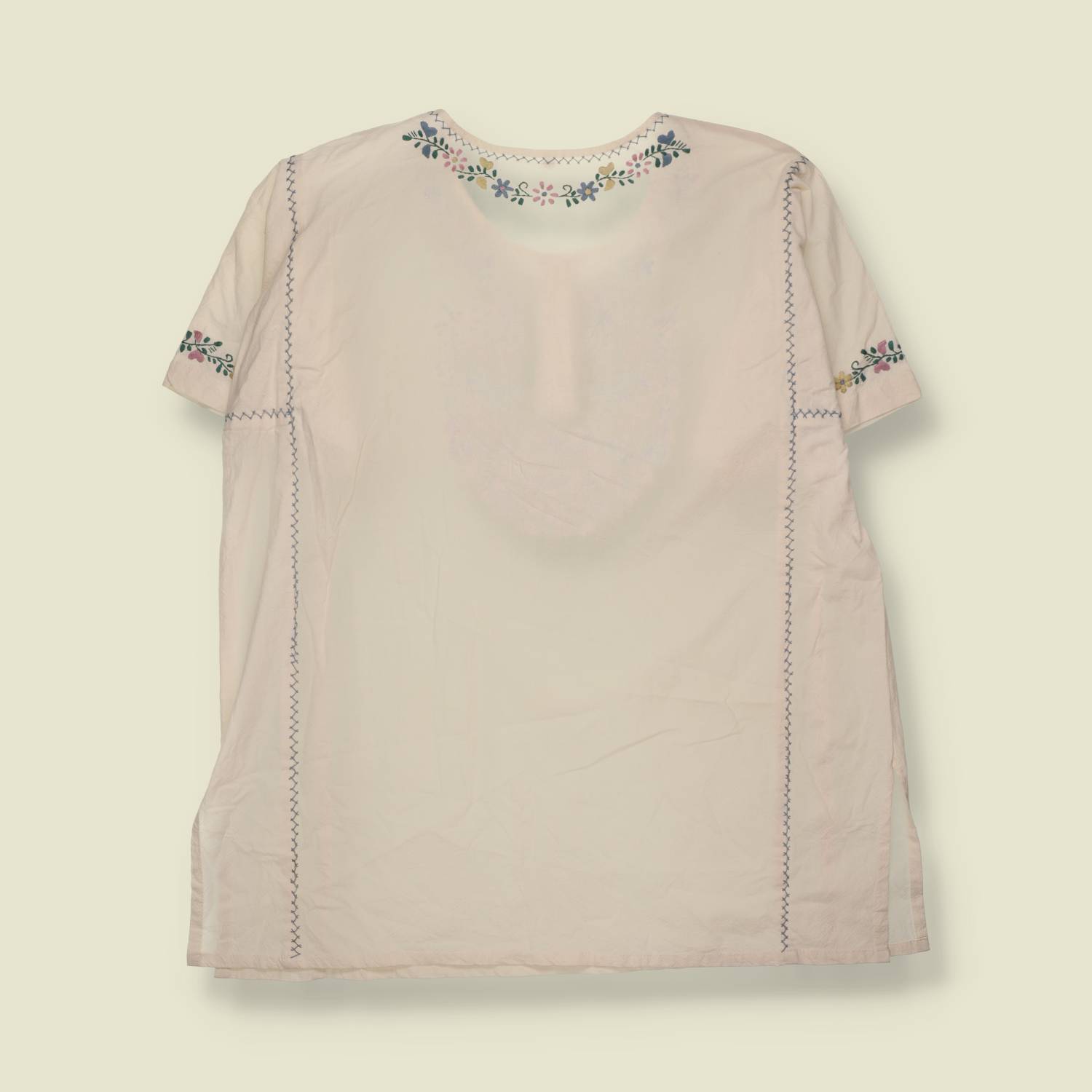 1990s | Folk Blouse | Embroidered - 22