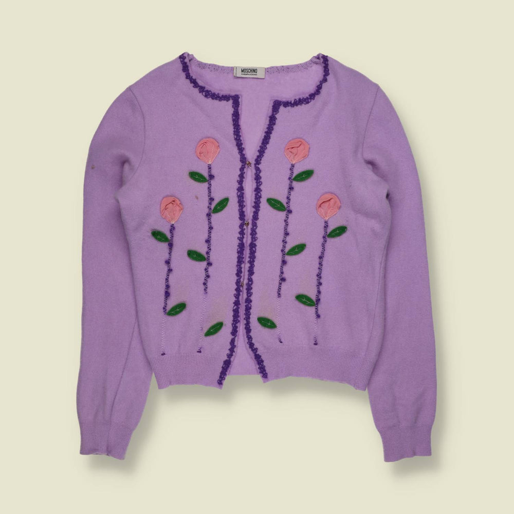 1990s | Moschino Cheap and Chic | Embellished Knit Cardigan - 10