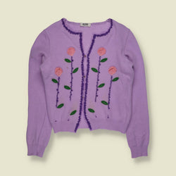 1990s | Moschino Cheap and Chic | Embellished Knit Cardigan - 10