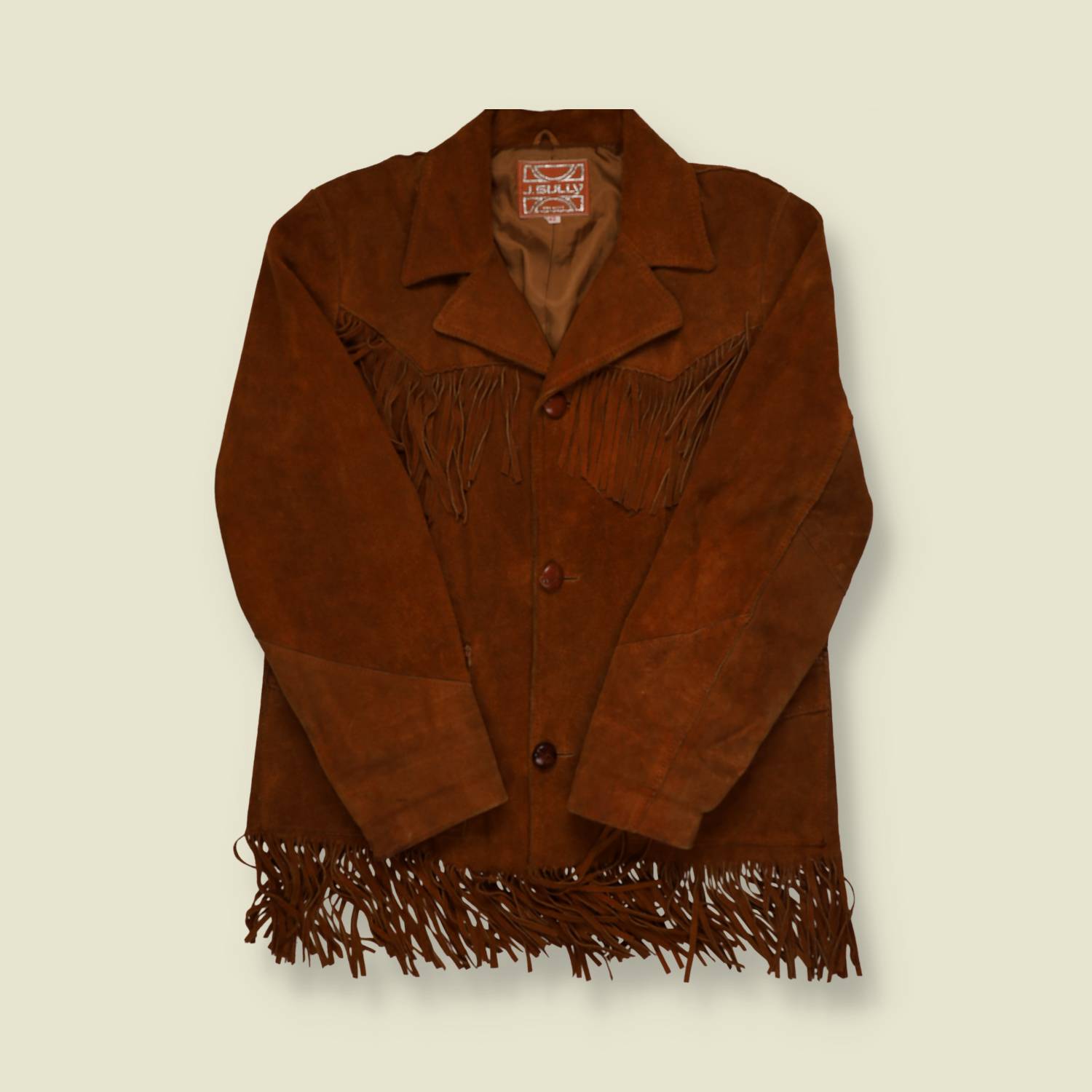 1970s Cowboy Suede Fringe Jacket