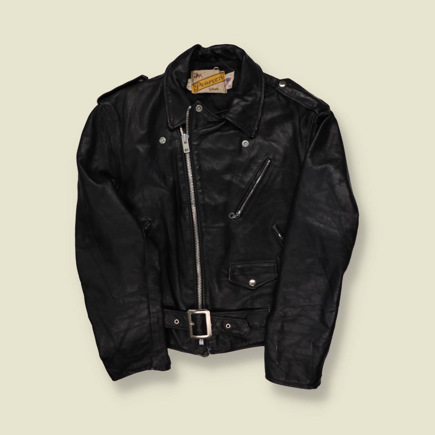 1970s/80s Made in USA Schott Perfecto Biker Jacket - L