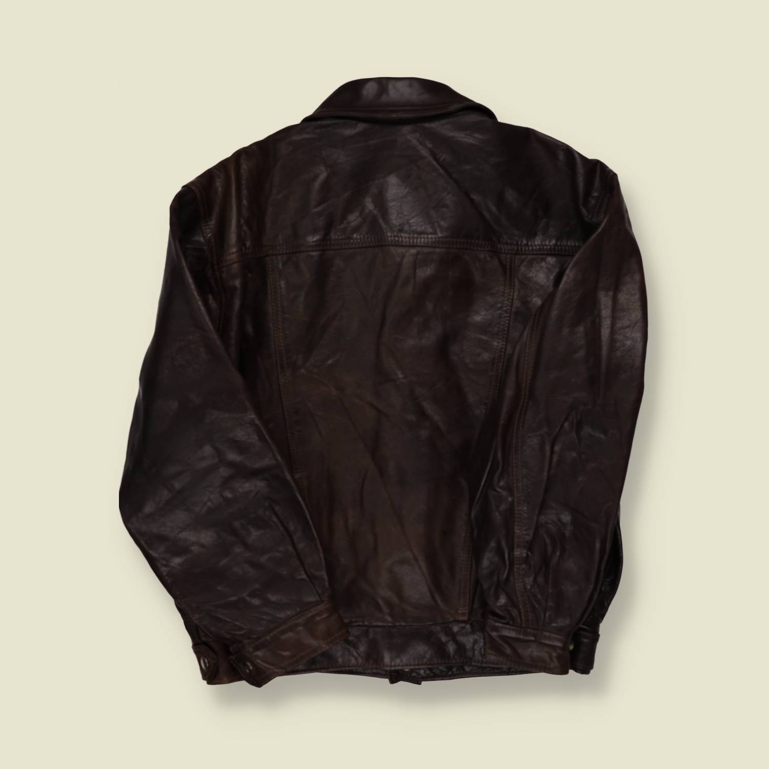 1980s Leather Trucker Jacket - M