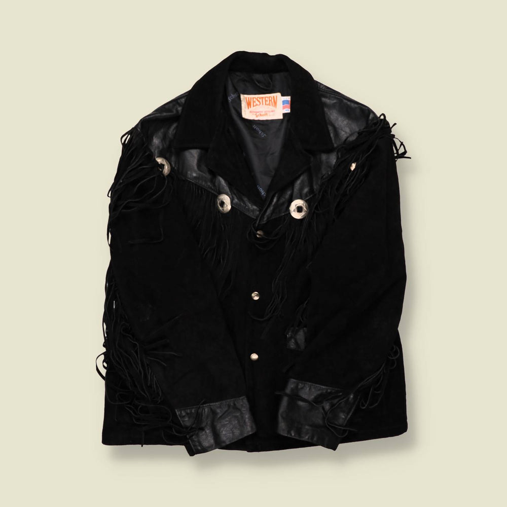 1970s/80s Made in USA Schott Western Fringe Jacket - XL