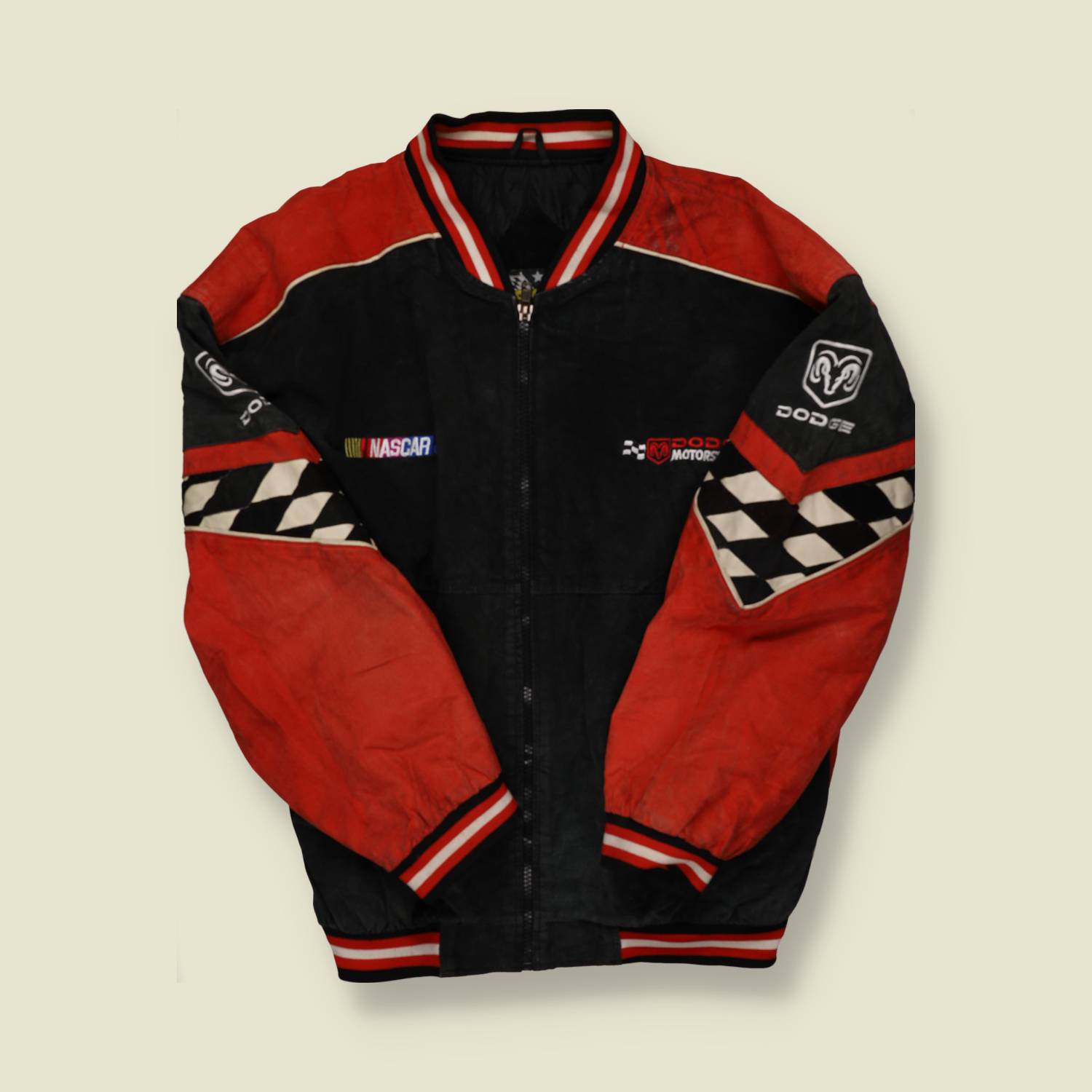 2000s Dodge NASCAR Leather Jacket - XXL