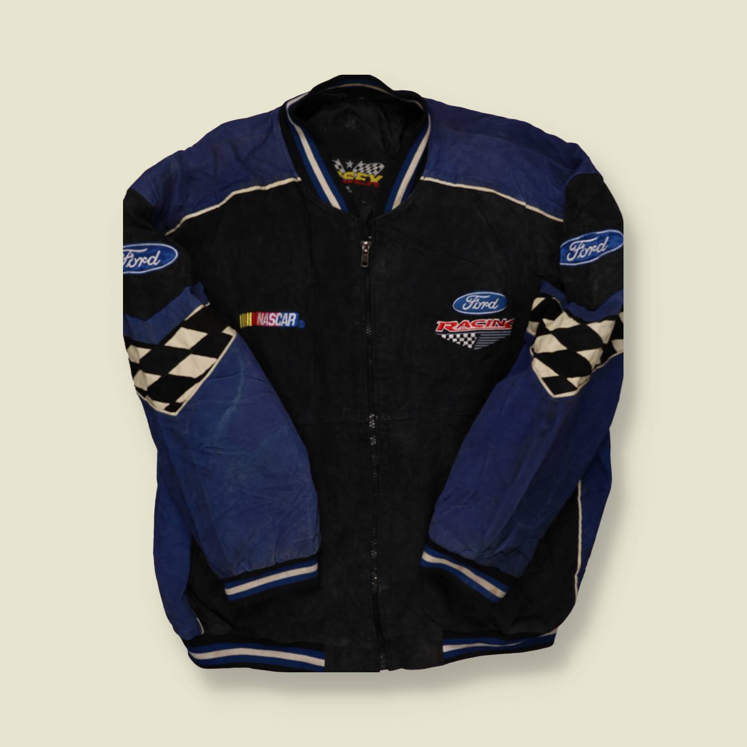 2000s Ford NASCAR Leather Jacket - XXL