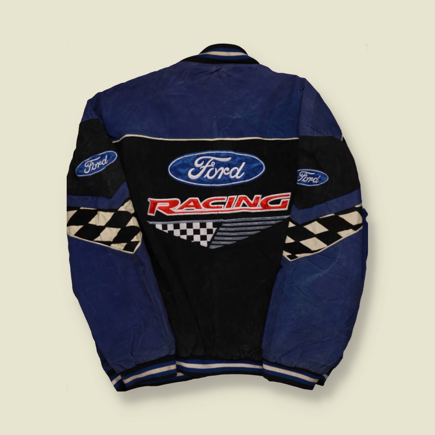 2000s Ford NASCAR Leather Jacket - XXL