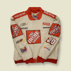 1990s/00s The Home Depot NASCAR Leather Jacket - XL