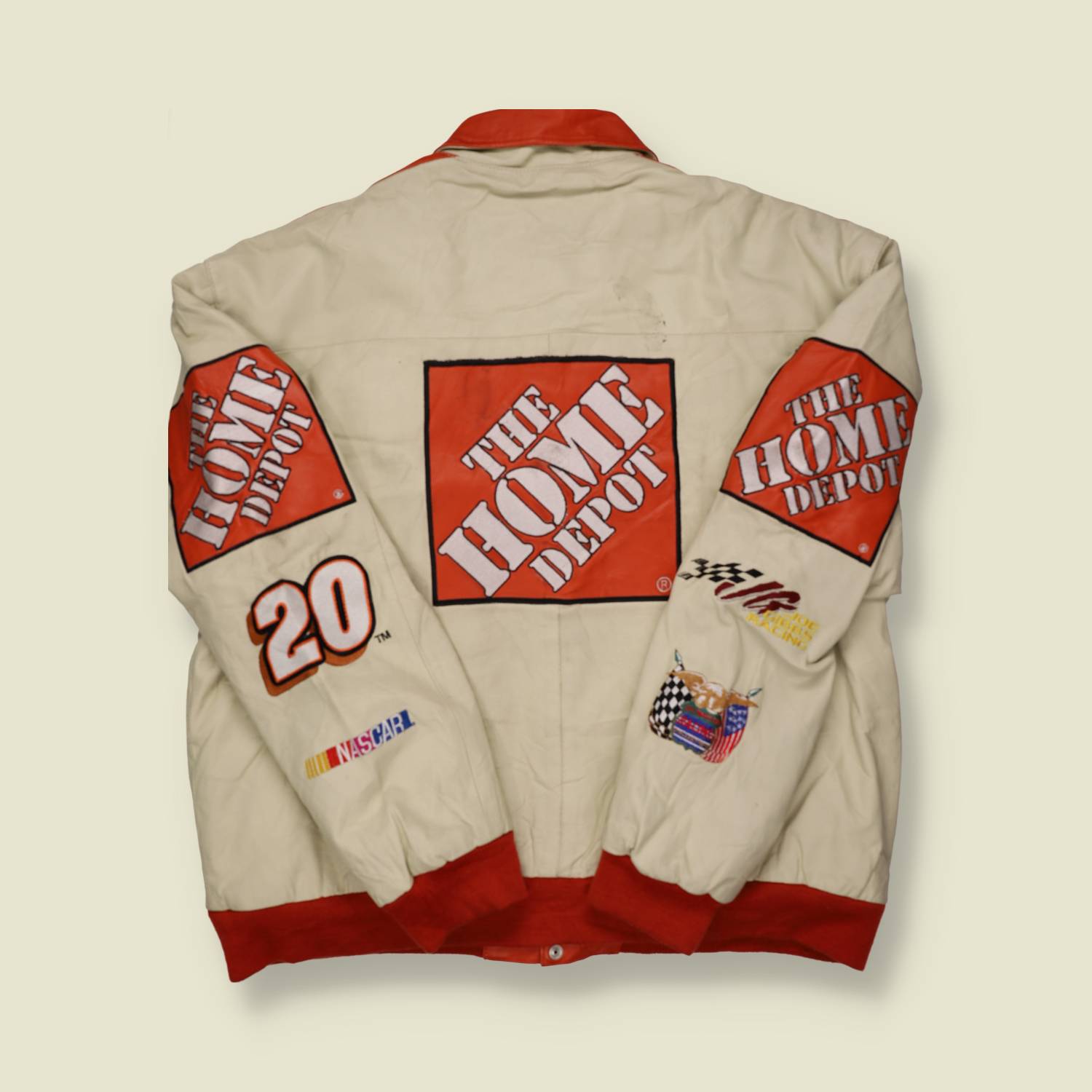 1990s/00s The Home Depot NASCAR Leather Jacket - XL