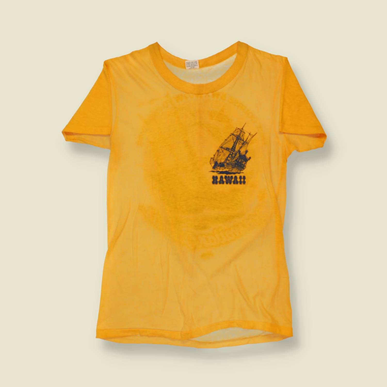 1970s Hawaii Ship Print Tee - XXS