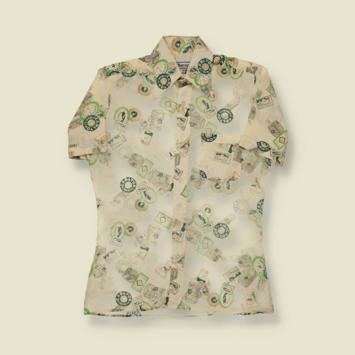 1970s Short Sleeve Print Shirt - XS