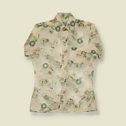 1970s Short Sleeve Print Shirt - XS