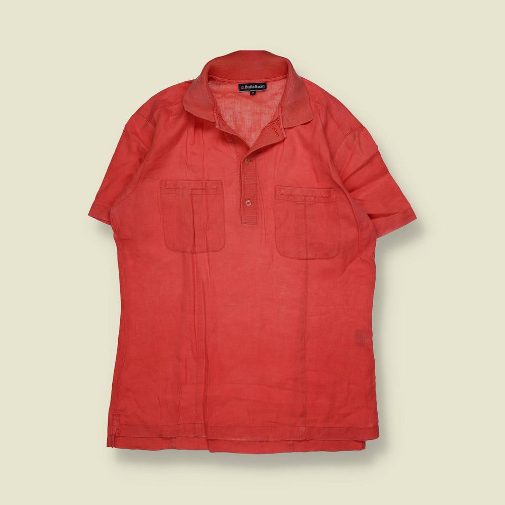 1980s | Bull & Bear | Short Sleeve Polo Shirt | Red – M