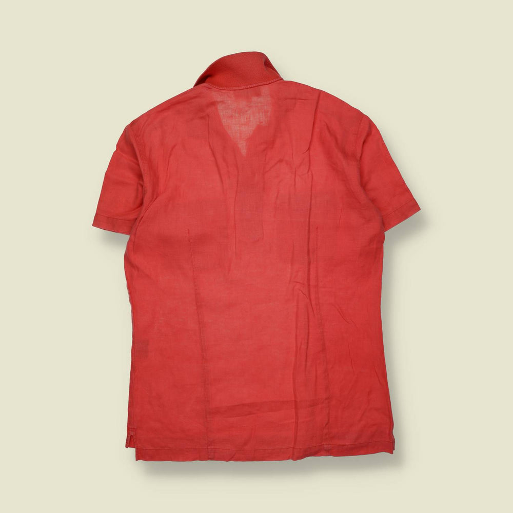 1980s | Bull & Bear | Short Sleeve Polo Shirt | Red – M