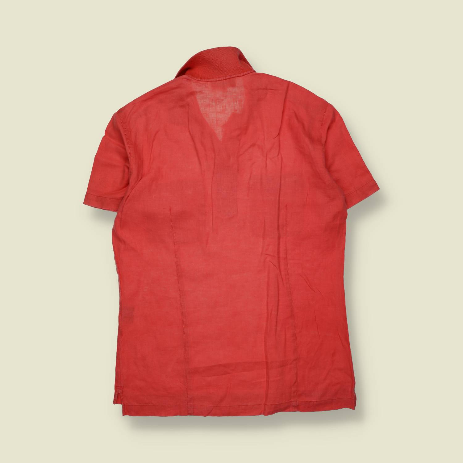 1980s | Bull & Bear | Short Sleeve Polo Shirt | Red – M