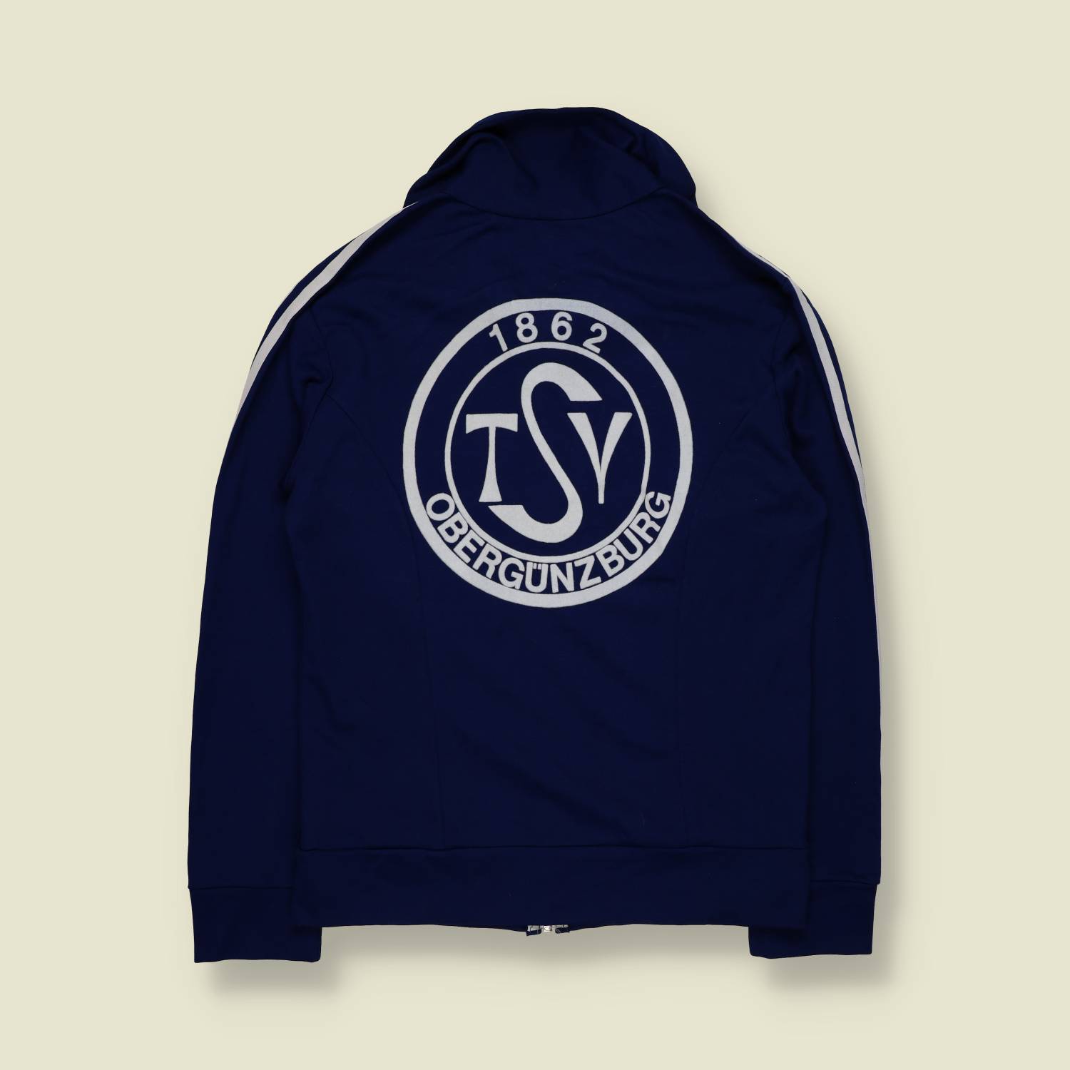 1970s | Adidas | Trefoil Track Jacket | Blue White – Made In Hong Kong – XXS