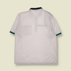 1980s | Short Sleeve Polo Shirt | White Stripe Panel – XL