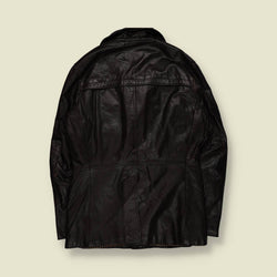 1970s | Melka | Blanket-Lined Leather Jacket | Black – S