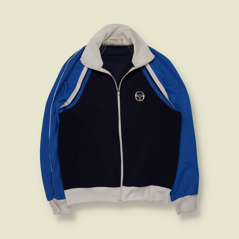 1970s–1980s | Sergio Tacchini | Track Jacket | Navy Blue White – S