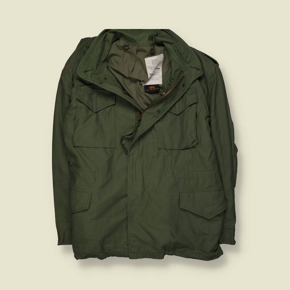 1990s | Alpha Industries | M-65 Field Jacket | Olive – XXXXL