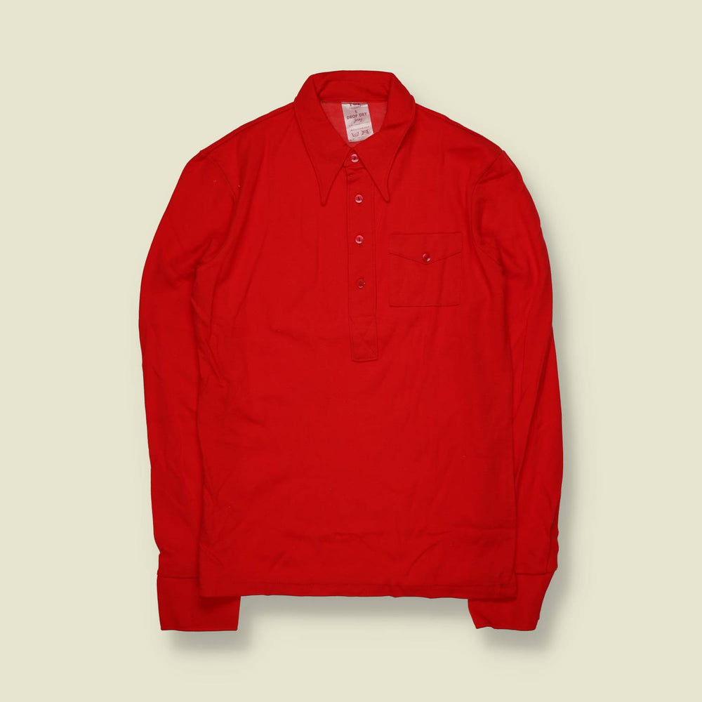 1970s | TGL | Deadstock Polo Shirt | Red | Made In Sweden – S
