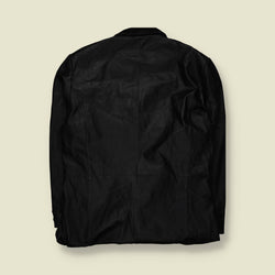 1990s | Leather Car Coat | Black – XL