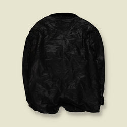 1990s | Leather Car Coat | Black – XXXL