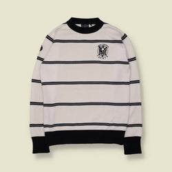 1980s | Royal Canadian Yachts | Nautical Knit Sweater | White & Navy – XS