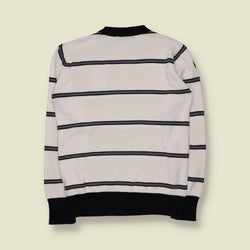 1980s | Royal Canadian Yachts | Nautical Knit Sweater | White & Navy – XS