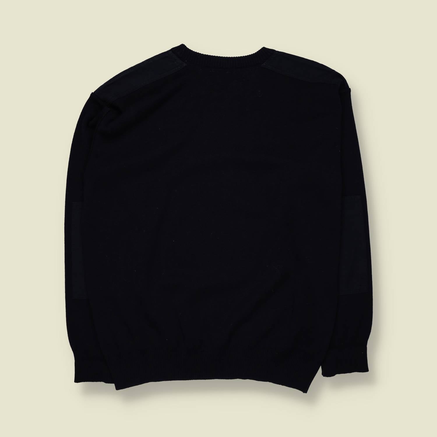 1980s | Sea & Sky | Nautical Knit Sweater | Navy – XL