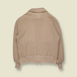 1970s | Ara Ara | Zip Knit Jacket | Beige – Made In West Germany – XS