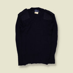 1990s | Gieves & Hawkes Savile Row | British Army Commando Sweater | Navy – XXS