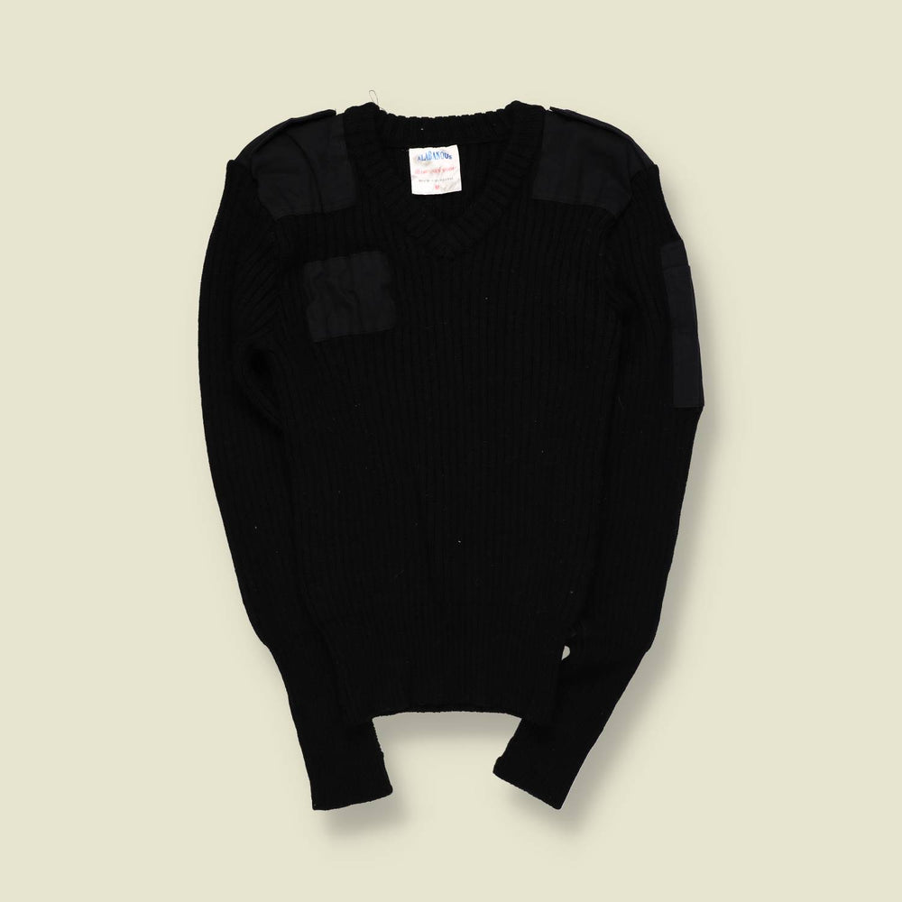 1990s | Albanous | British Army Commando Sweater | Black – XXS