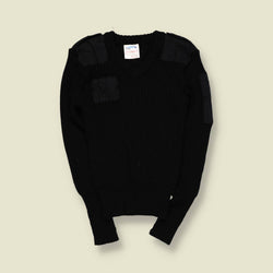 1990s | Albanous | British Army Commando Sweater | Black – XXS