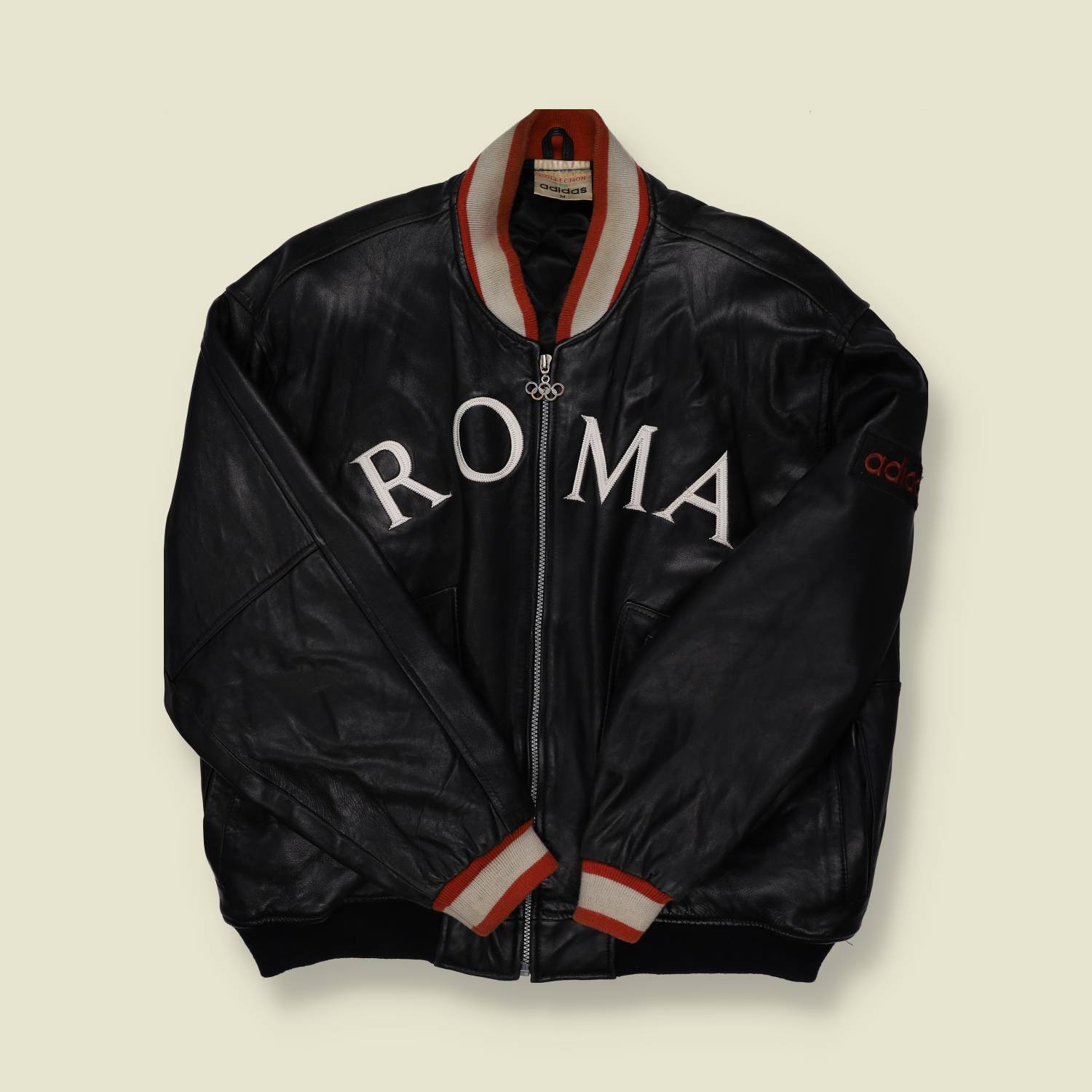 1990s Adidas Roma Leather Jacket - XXL
