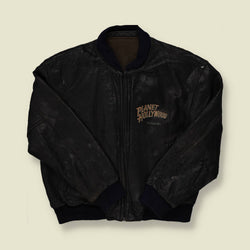 1990s Planet Hollywood Leather Bomber - XL