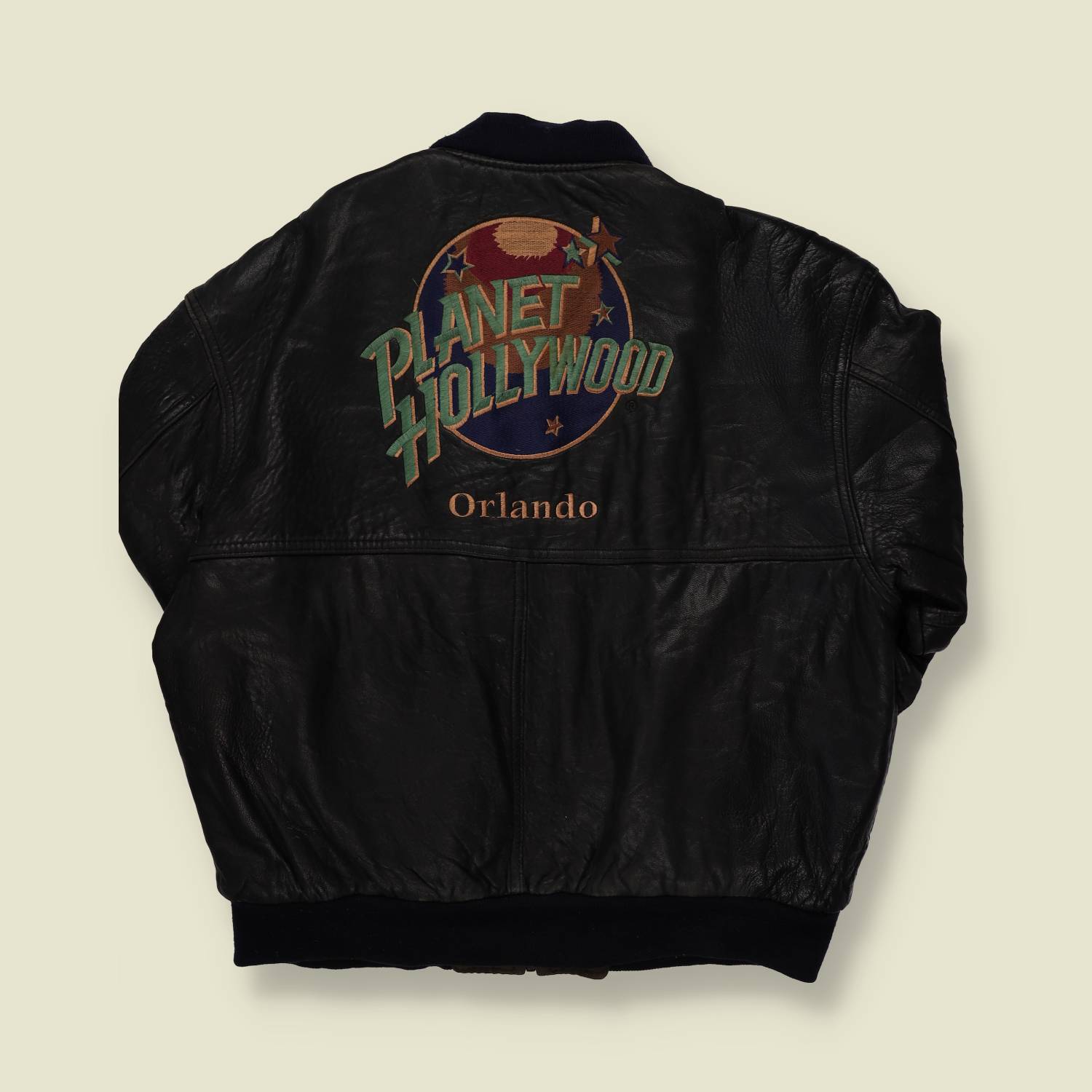 1990s Planet Hollywood Leather Bomber - XL