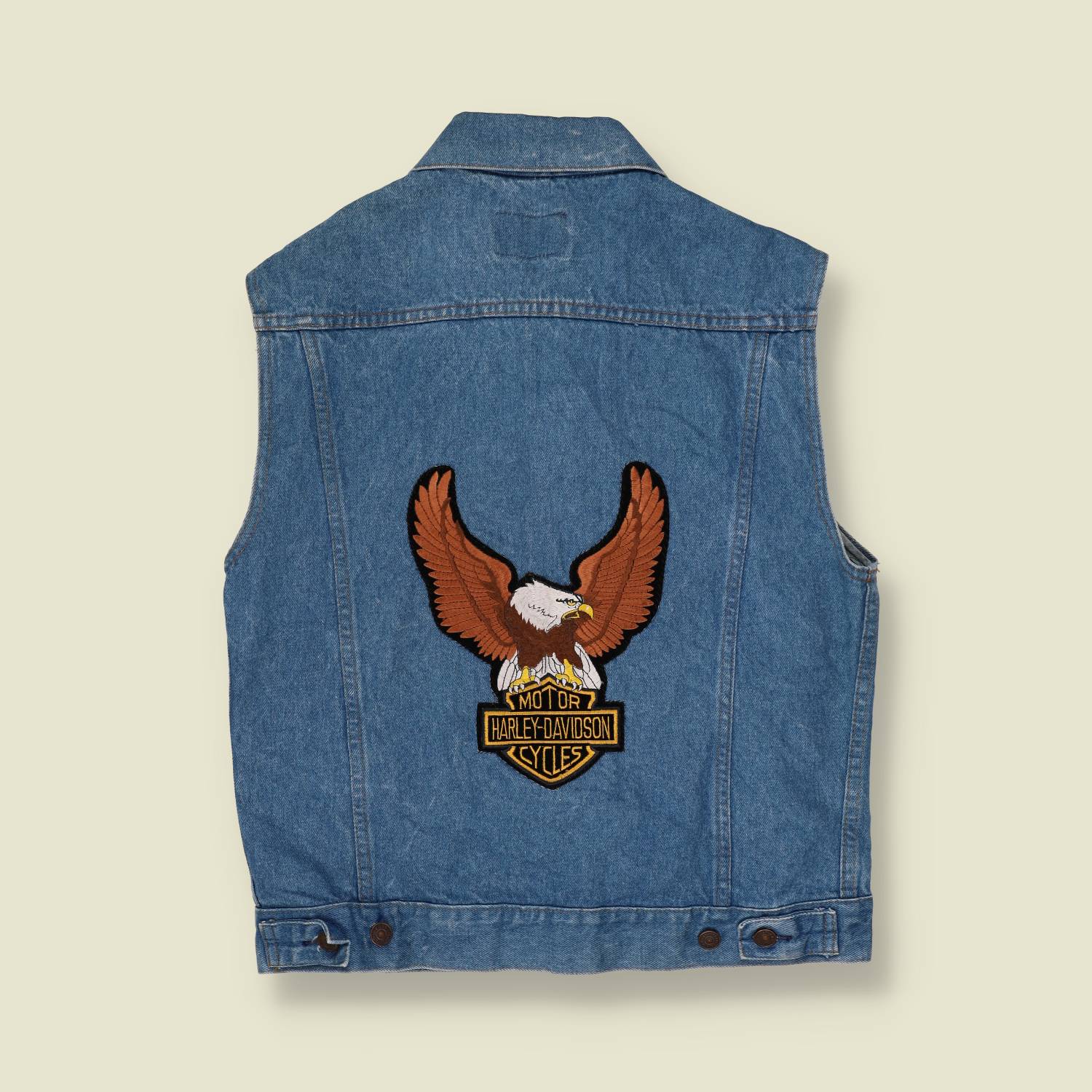 1980s Gap Harley Davidson Vest - S/M