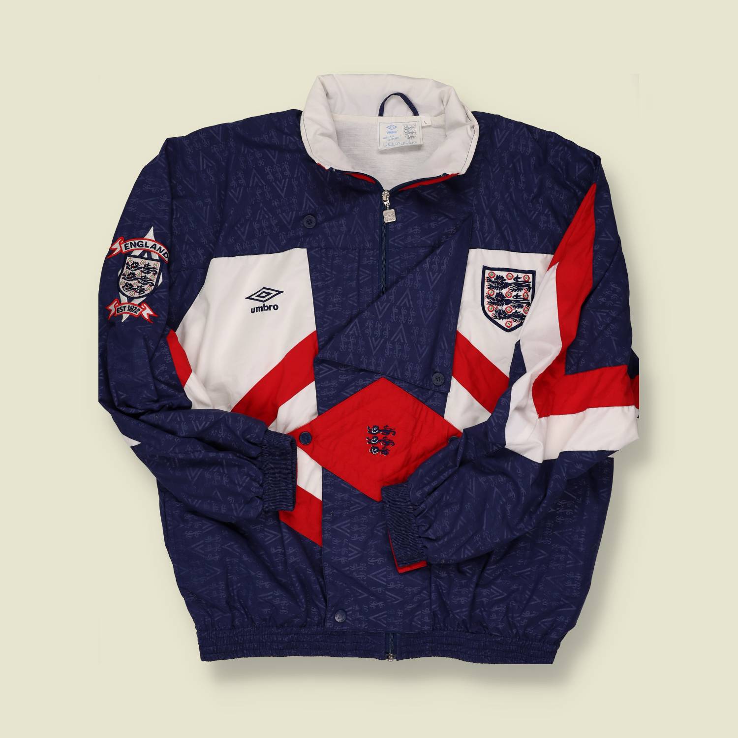1990/92 Umbro England Football Track Top - L