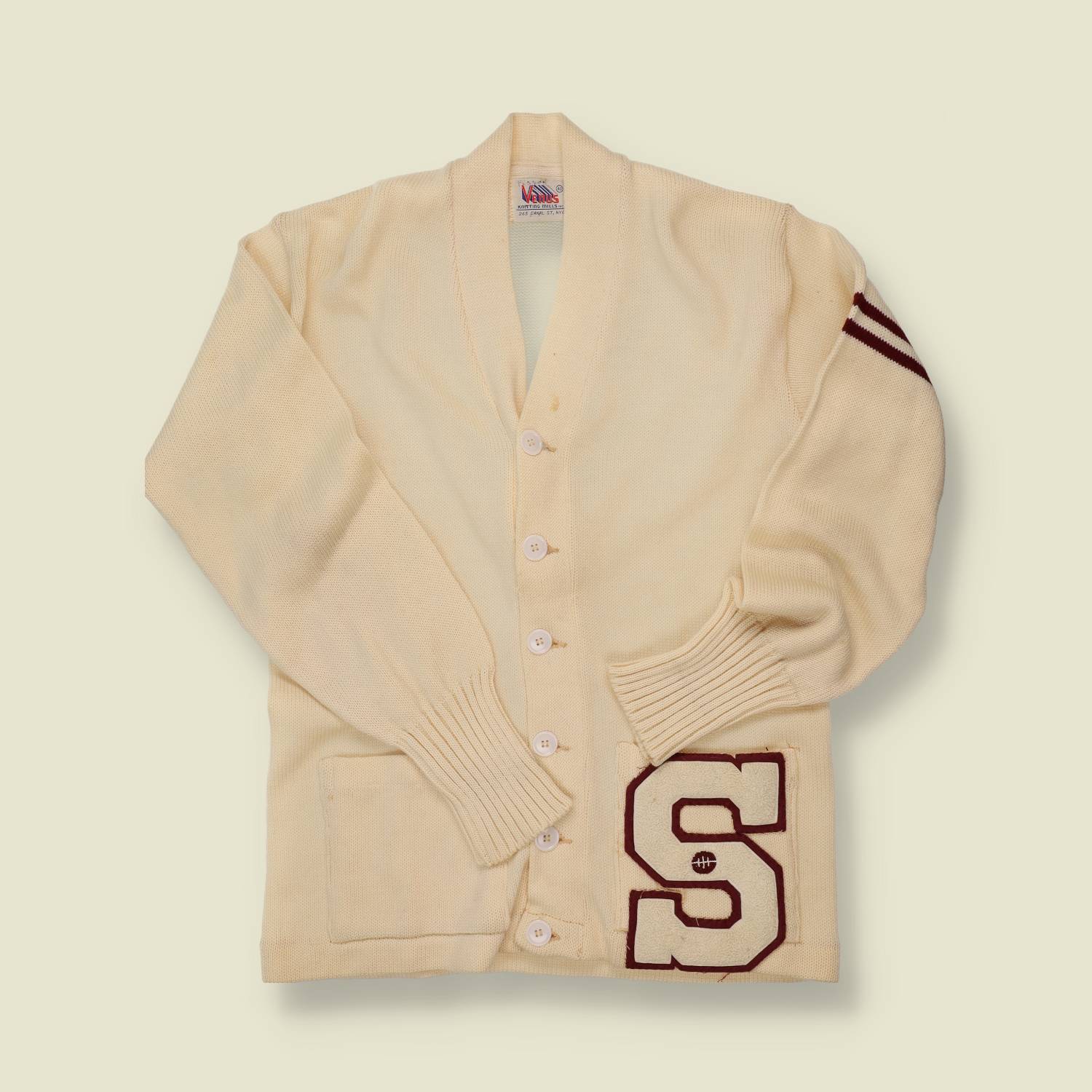 1950s/60s Letterman Cardigan - S