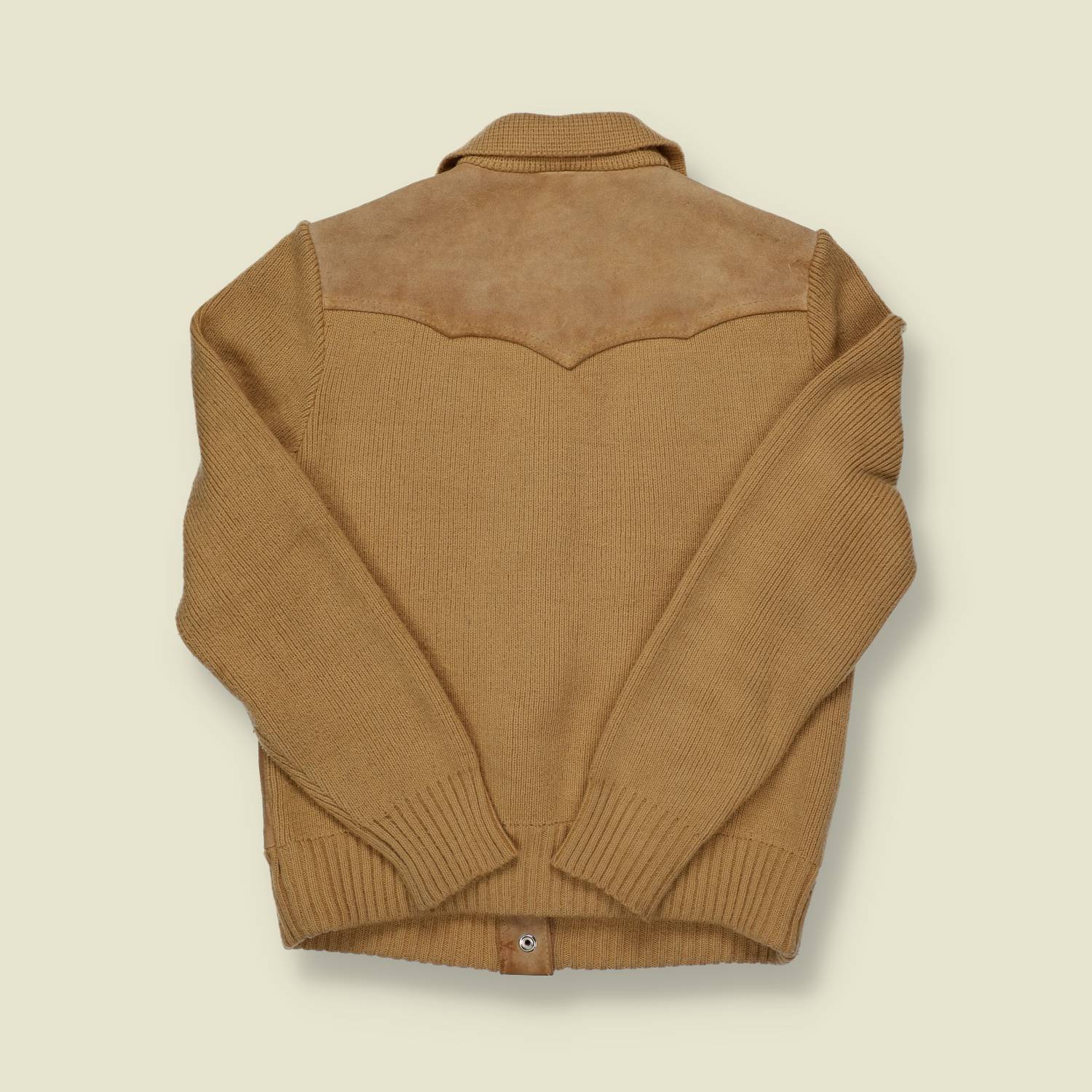 1970s Suede Leather Knit Jacket - XXS/XS