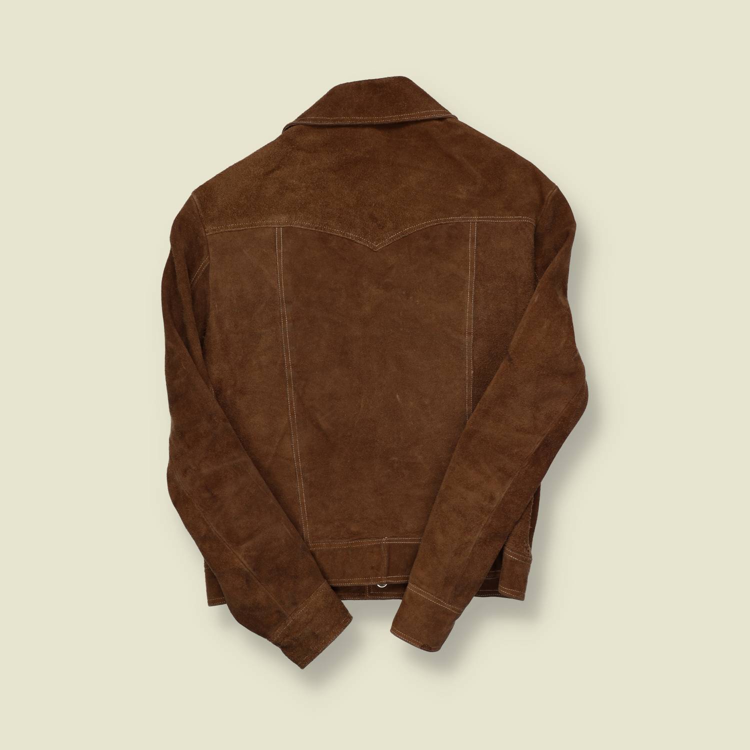 1960s/1970s Suede Leather Trucker Jacket - XXS