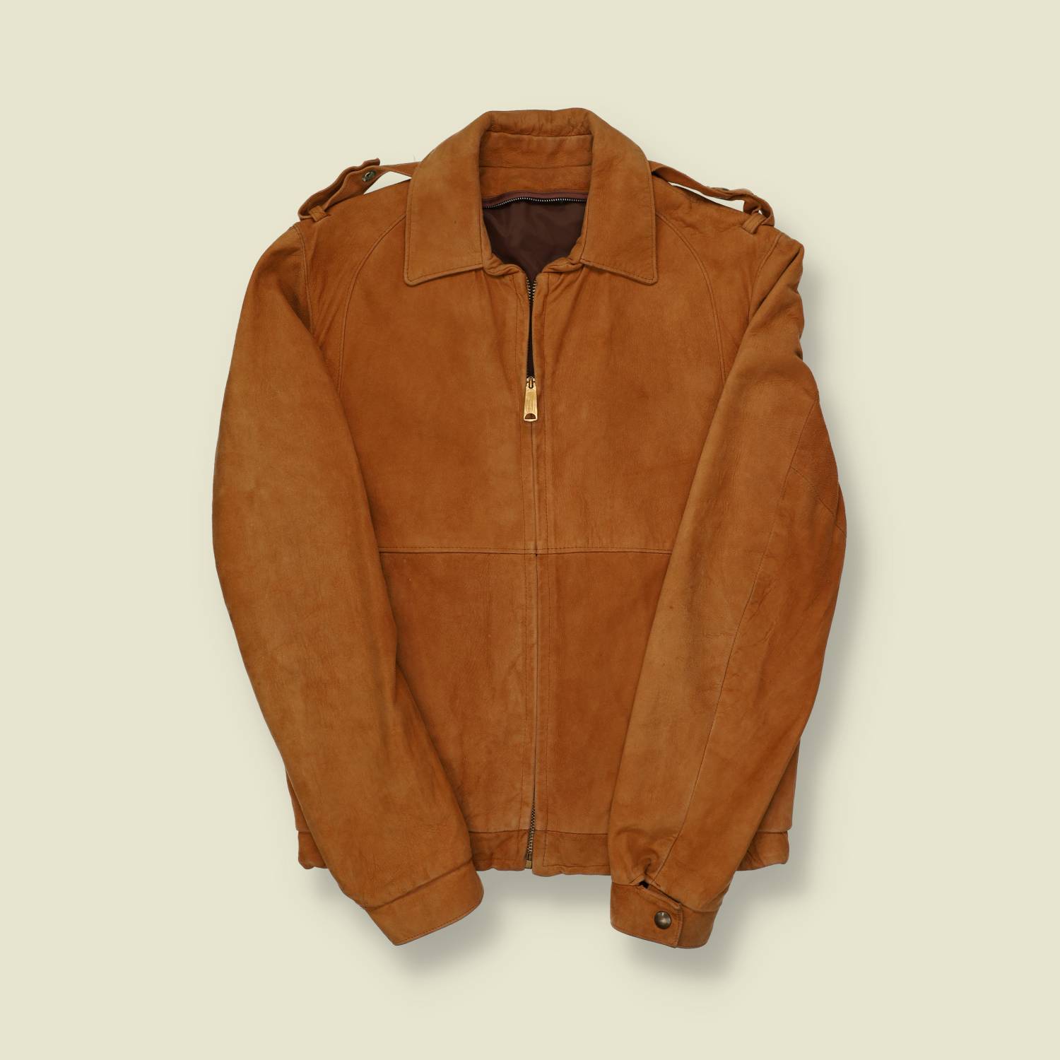 1960s Suede Leather Bomber Jacket - M