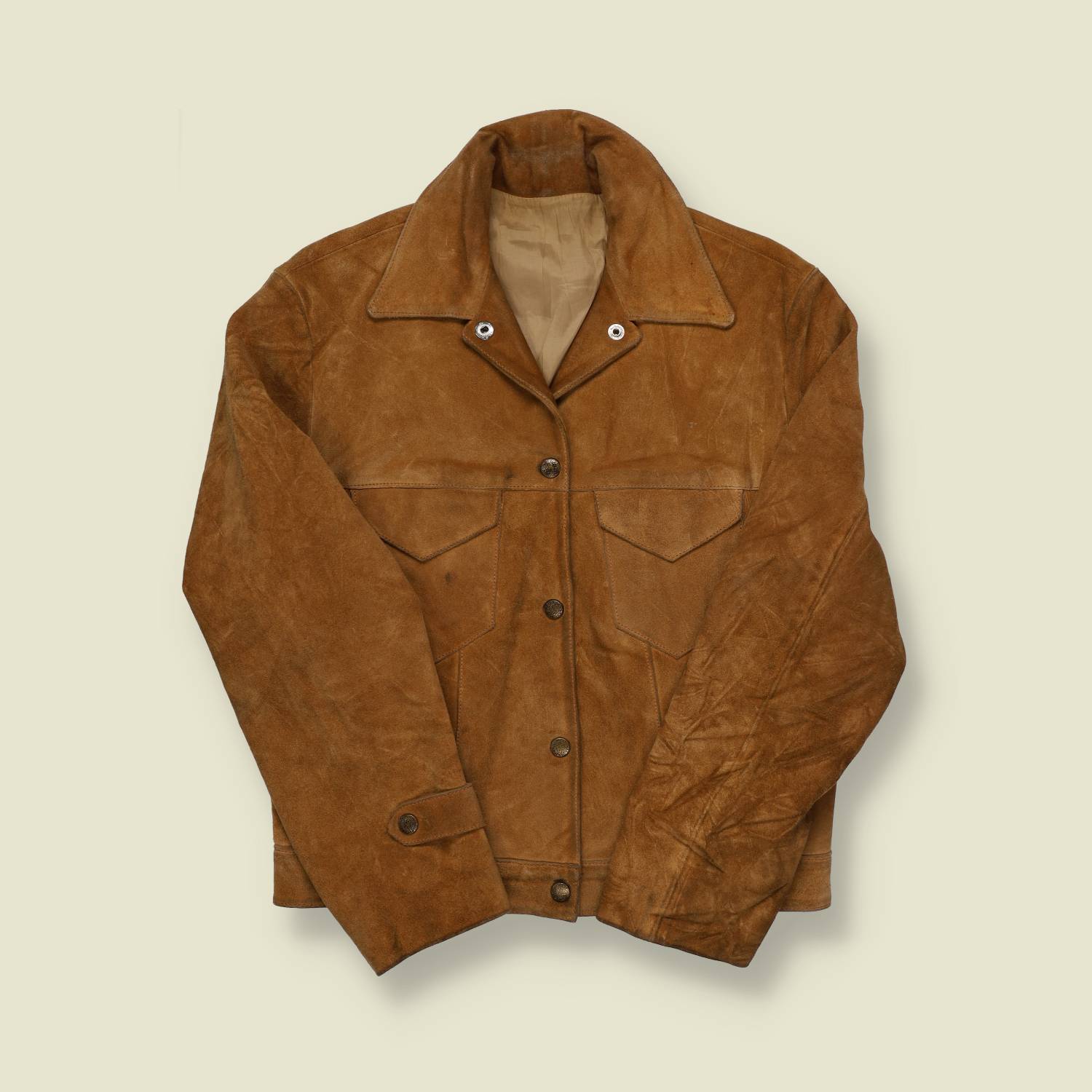 1970s Suede Leather Trucker Jacket - XS/S