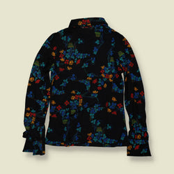 1970s | TGL | Deadstock Blouse | Black Floral - 8