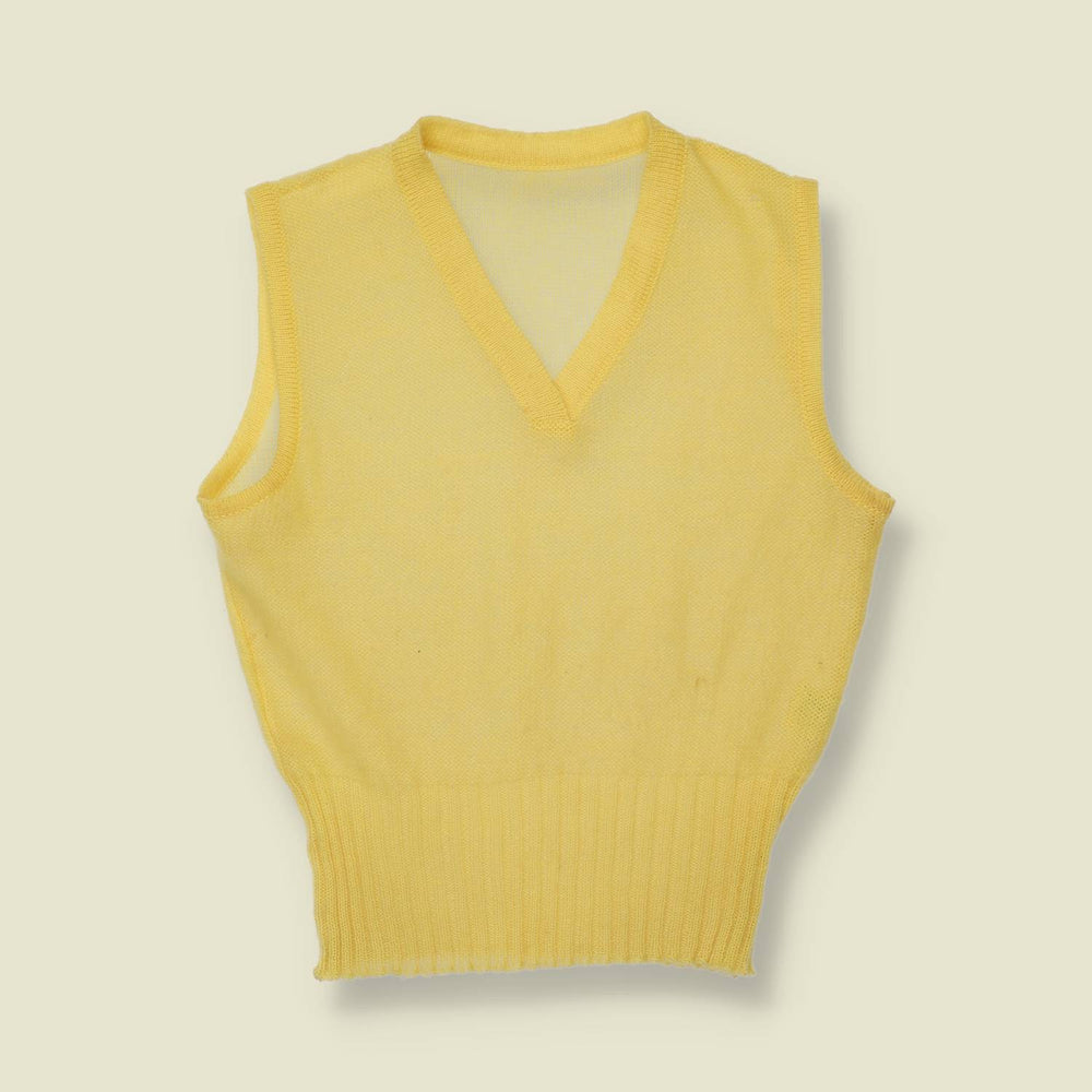 1970s | Knit Tank Vest | Yellow - 8