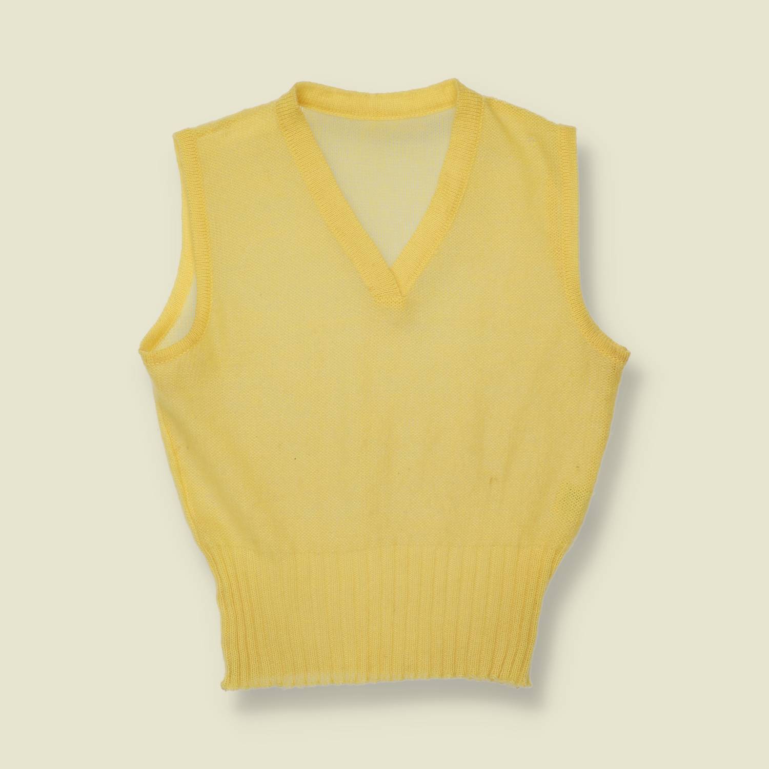 1970s | Knit Tank Vest | Yellow - 8