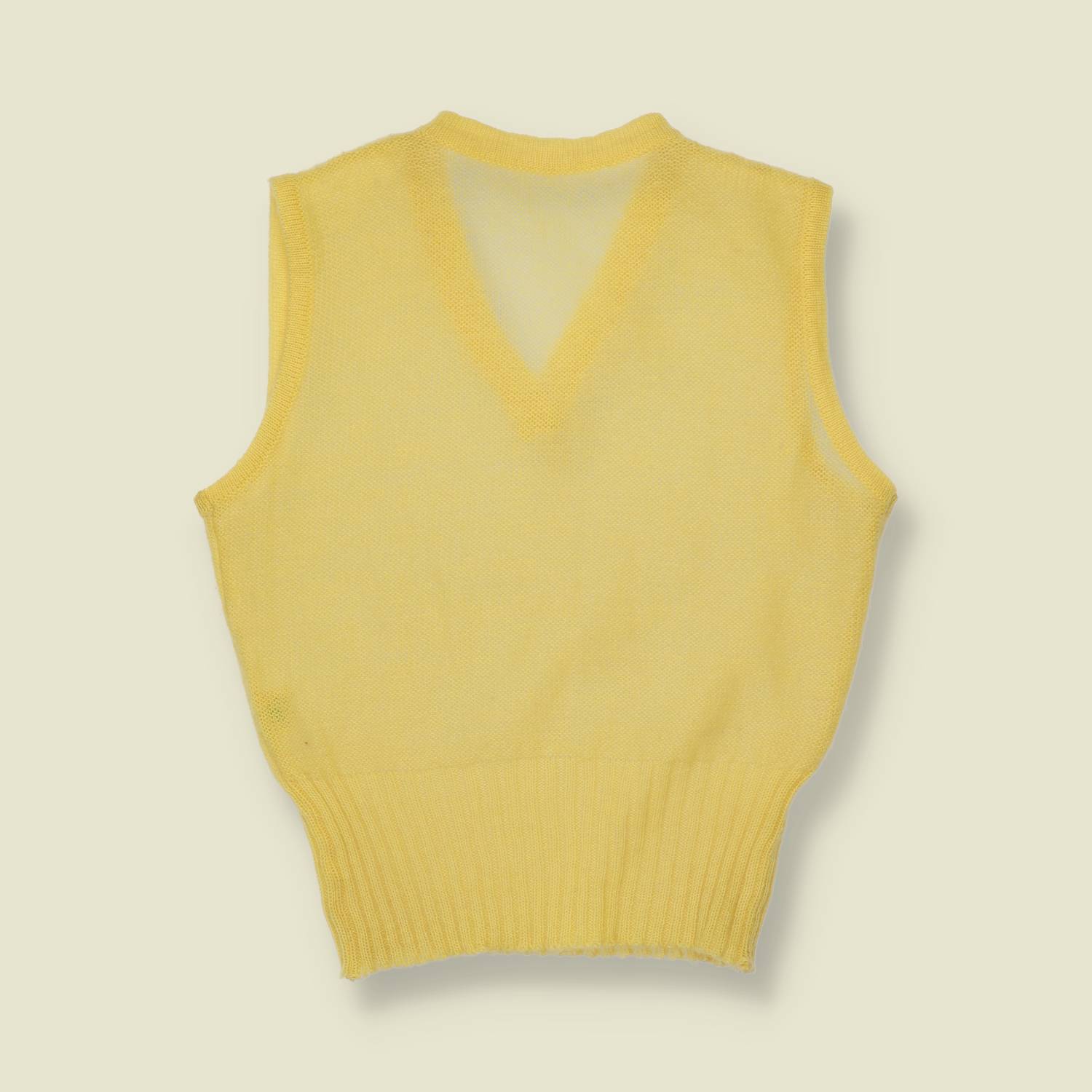 1970s | Knit Tank Vest | Yellow - 8